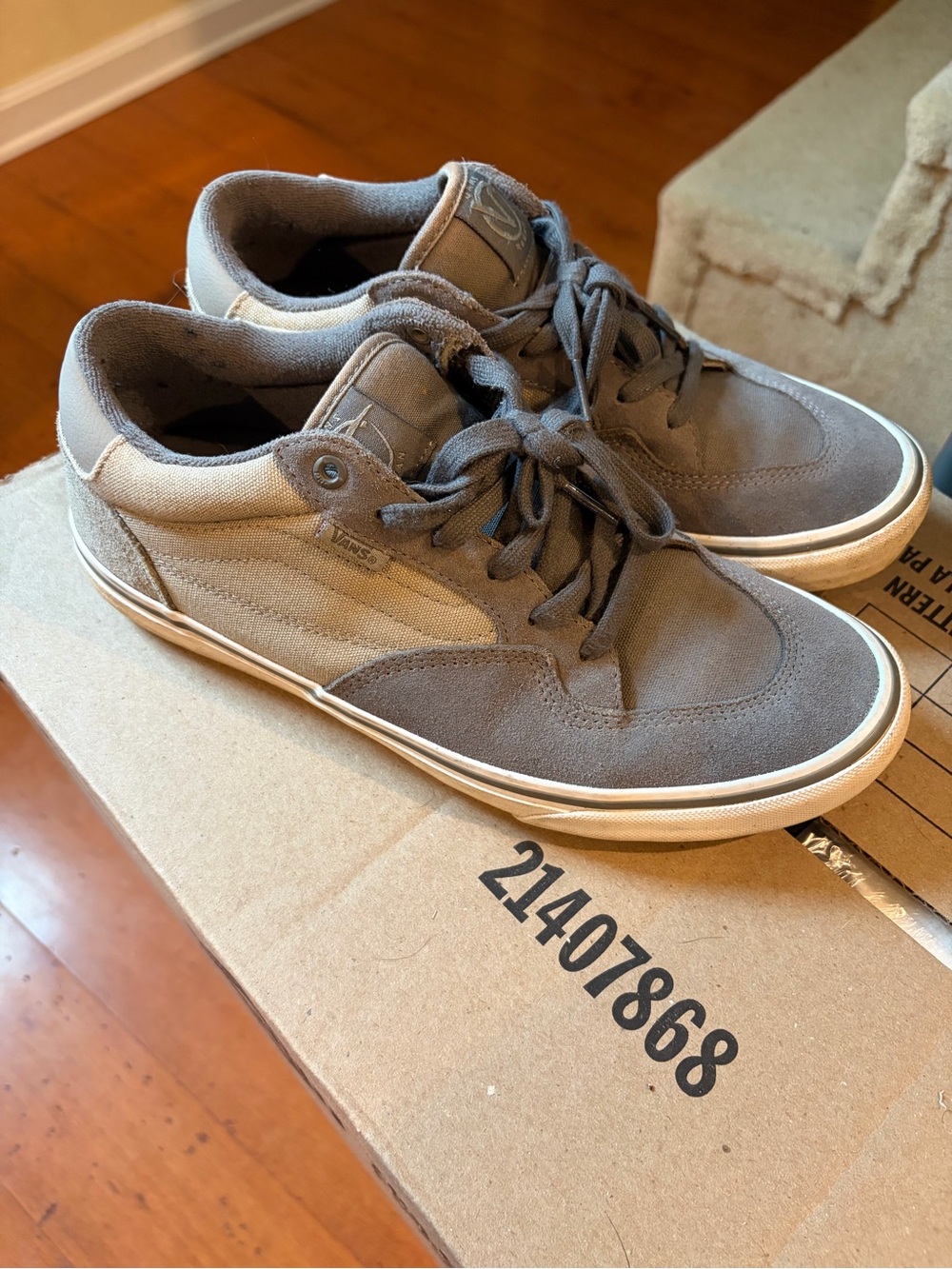 Vans Gray Low-Top Skate Sneakers